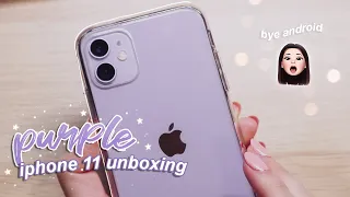 Purple iPhone 11 unboxing 💜🍎