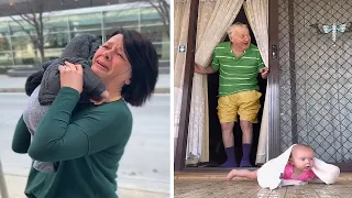 Grandparents Meet Grandchild for the First Time. Emotional Surprises 😭😭😭