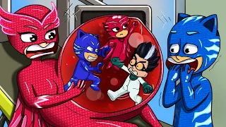 Cute Baby Cat boy, Owlette, Romeo - Pj Masks Sad Story Animation - Pj Masks Cartoon Animation