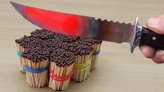 EXPERIMENT Glowing 1000 degree KNIFE vs MATCHES