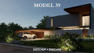 TUTORIAL ENSCAPE + EXTERIOR RENDERING| DAY + NIGHT | Model 39