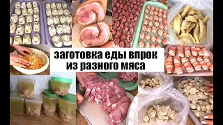 ЗАГОТОВКА ЕДЫ ВПРОК  В МОРОЗИЛКУ! Простые вкусные рецепты из разного мяса!