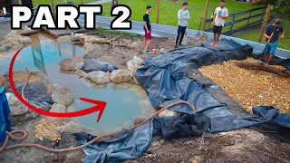 MY DREAM POND BUILD IS MASSIVE! Part 2