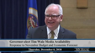 Gov.-elect Tim Walz and House/Senate DFL Media Availabilities  12/6/18