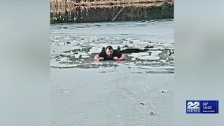 Two people fell through ice on Van Horn Pond in Springfield