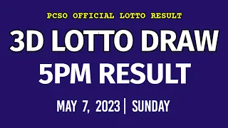 3D LOTTO RESULT 5PM Draw May 7, 2023 PCSO Swertres Lotto Result Today 2nd Draw afternoon