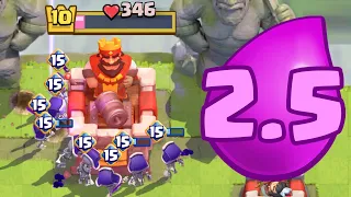 Lvl 15 Evo Skeletons vs Level 10 King