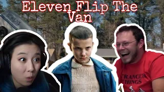 Eleven Flip The Van Reaction Compilation (Stranger Things 1x7)