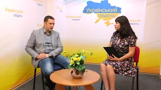 Борис Бабін в телестудії "Українського півдня"