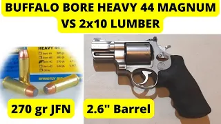 44 Magnum vs Lumber - Buffalo Bore 270 grain JFN