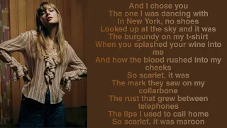 Taylor Swift ~ Maroon ~ Lyrics