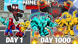 I Survived 1000 Days in the SPIDERVERSE in HARDCORE Minecraft! (Full Story)
