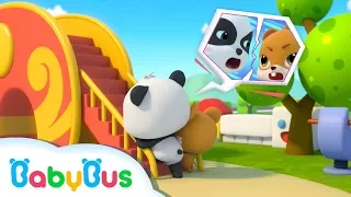 Baby Panda Quarrels with Whisker | Cool Slide | Kids Safety Tips in a Playground | BabyBus