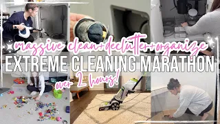 EXTREME CLEANING MARATHON! MASSIVE CLEAN DECLUTTER ORGANIZE MOTIVATION | 2 HOURS CLEANING MOTIVATION