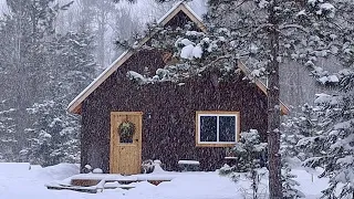 Simple Mortgage Free Off Grid Cabin Living: Snow Storm, Loft Knee Walls, Q&A