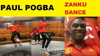 Paul Pogba's Zanku dance in Manchester United Dressing Room with Ighalo, Bailly, Dan James