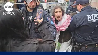 Pro-Palestinian demonstrators arrested at Columbia University