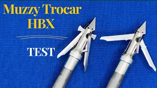 MUZZY TROCAR HBX 100 gr Broadhead Test