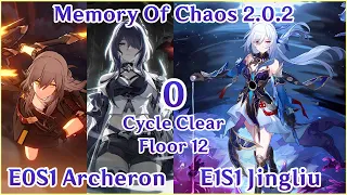 【HSR】E0S1 Acheron & Fire Trailblazer x E1S1 Jingliu 0 Cycle Clear MoC 2.0.2 Floor 12