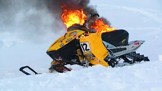 Brutal Snowmobile Fails!