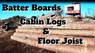 Batter Boards, Cabin Logs, and Floor Joist (Ep 3)