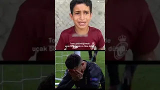 Gazze’de Cristiano Ronaldo hayranı bir çocuk füzeyi anlatıyor #keşfet #fypシ #ronaldo #viral #edit