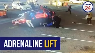 WATCH: Car rolls over man at Cape Town petrol station