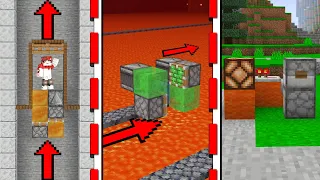 NAJLEPSZE RZECZY z REDSTONE w MINECRAFT! automatyczny most, mała winda i więcej!!!