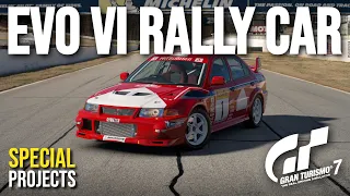 GT7 | Mitsubishi Evo VI WRC Rally Car Build Tutorial | Special Projects