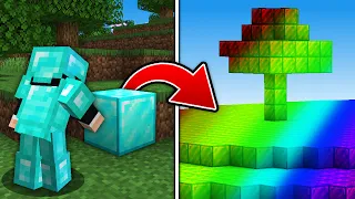 Minecraft PERO PONER BLOQUES ES RANDOM