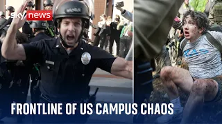 On the frontline of US campus chaos