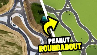 Recreating The PEANUT ROUNDABOUT in CITIES SKYLINES