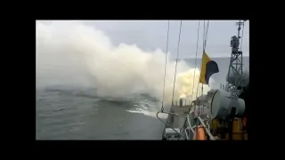 МПК-191 "Холмск"  ТОФ Японское море / Grisha class corvette  firing