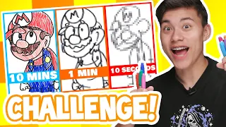 10 MINUTES, 1 MINUTE & 10 SECONDS DRAWING CHALLENGE!!!