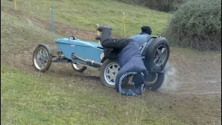 Passenger falls out of car and rolls down hill during sporting trial in Gloucestershire