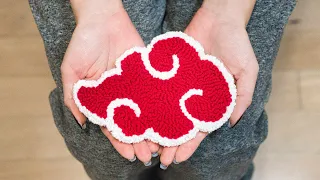 Tufting a Mini Akatsuki Cloud Rug (ASMR)