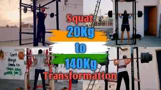 15 Months Squat Transformation from 20Kg to 140Kg #squatsmotivation