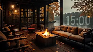 15 Minute Timer for Fall | 🍁 Cozy Fall Cabin Retreat 🍂 | 15 Minutes of Autumn Scenery