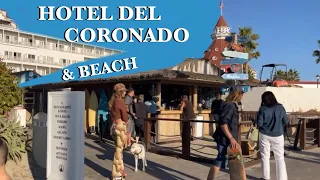 [4K] Hotel Del Coronado and Beach Tour Thanksgiving Holiday Decorations 2022