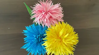 Easy and beautiful paper flower / Paper craft / DIY home Decor