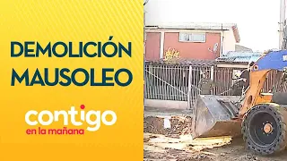 INSULTOS Y PIEDRAZOS: Así fue la demolición de mausoleo narco en La Florida - Contigo en la Mañana