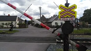 Sound of old turnpike on railway crossing