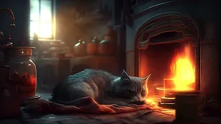 Sleep with a purring cat and a crackling fireplace.👍 Relax in a cozy, pleasant and warm environment.