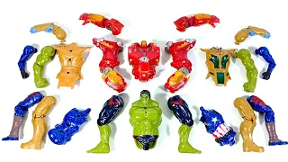 avengers toys.. hulk buster vs thanos armor vs hulk smash vs captain america.. merakit mainan..