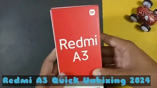 Redmi A3 | Quick Unboxing 2024 | AsMR | Smart Phone  🤳 | Dual Soeaker , Typ - cable