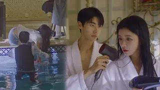 Cinderella accidentally fell into water,CEO holds her in his arms,help her dry her hair
