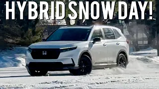 2024 Honda CR-V Sport-L Hybrid AWD - POV Owner Winter Driving Review - Snow Mode, Handling & More!