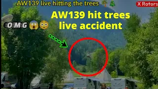 AW139 hitting trees live accident OMG 😱😳 happened in North West Italy