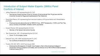 Multi Jurisdictional CAC Meeting on Epidural Interventions for Chronic Pain Management 20210211 1901