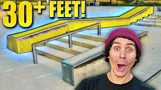 LONGEST GRIND AT THE SKATE PARK?!